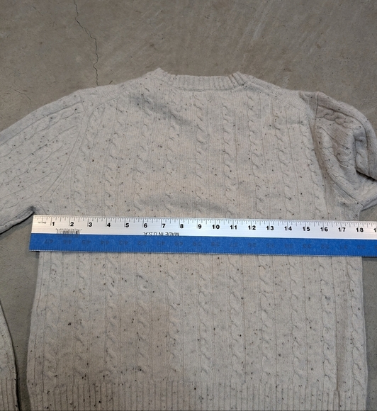 TNA Sweater Cable Knit Women's XS Wool Cashmere Cream Speckled - Picture 8 of 9